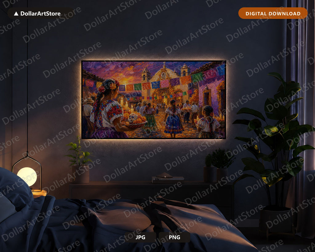 Day of the Dead Mexico 4K Frame TV Art
