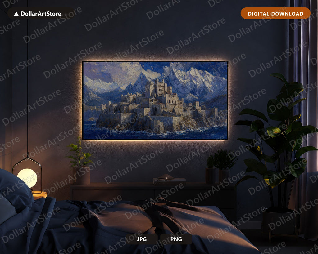 Scenic Medieval Castle Samsung Frame TV Art | Digital Download 4K 