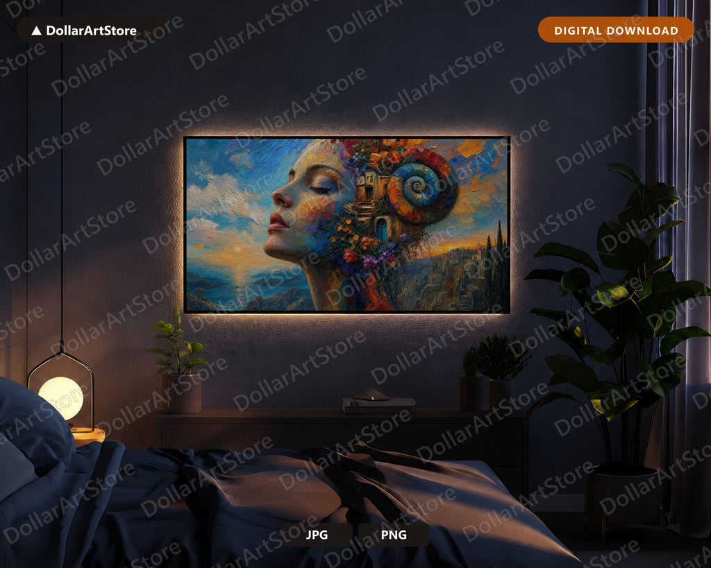 Textured North Africa Scenery Frame TV Art | 4k Digital Download