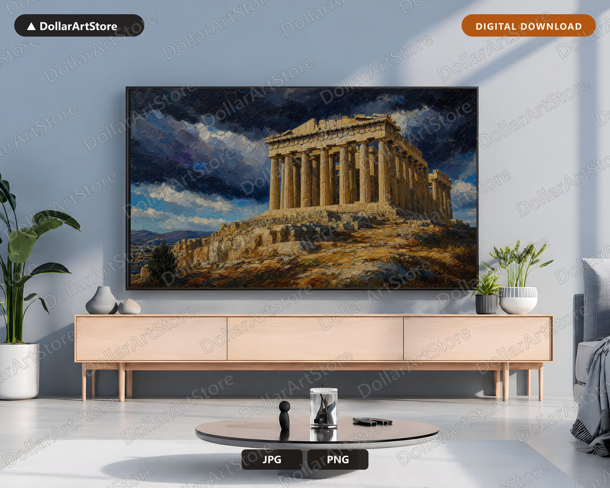 Classical Acropolis Educational Samsung Frame TV Art | Digital Download