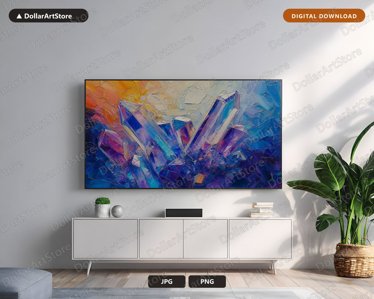 Vibrant Abstract Textured Samsung Frame TV Art