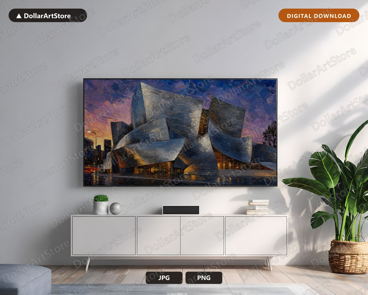 Textured Modern Architecture Scenery for Samsung Frame TV 4K Art