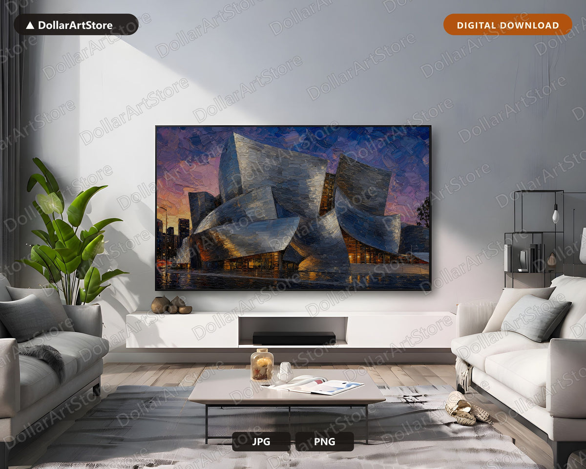 Textured Modern Architecture Scenery for Samsung Frame TV 4K Art