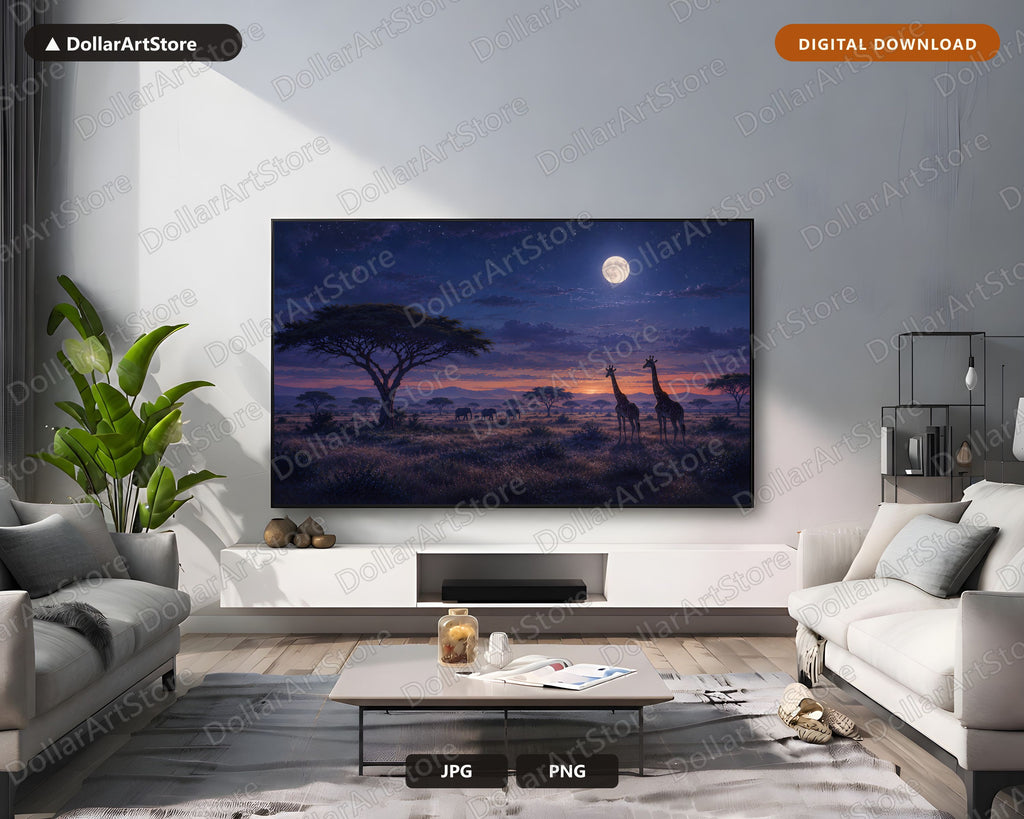 African Savanna Frame TV Art, Samsung Frame TV Digital Download, 4K Landscape Scenery Art