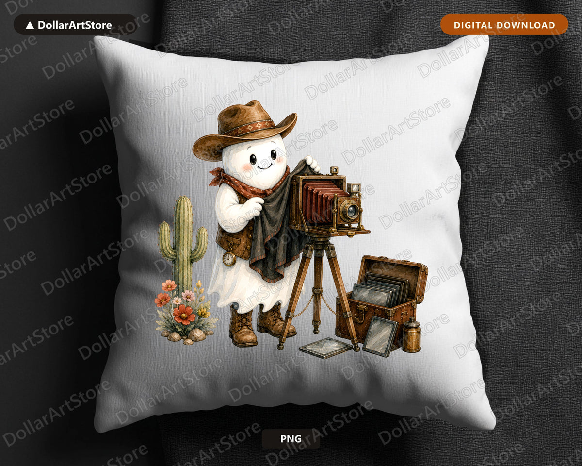 Western Cowboy Ghost PNG, Steampunk Sublimation Design, Shirt & Tumbler PNG