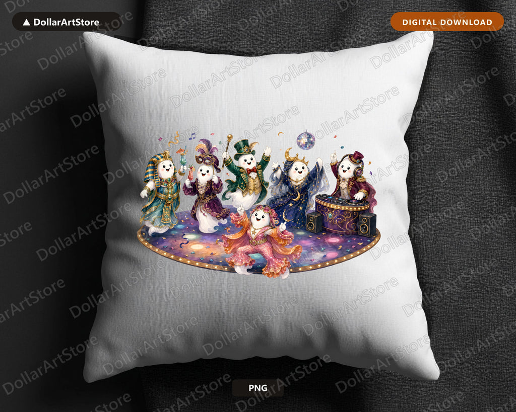 Fancy Ghost Party PNG, Sublimation Design, Shirt Design Digital Download