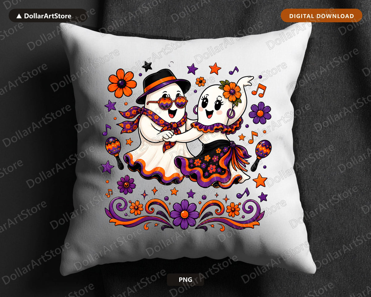 Cute Halloween Ghost PNG, Sublimation Design, Shirt Print Digital Download