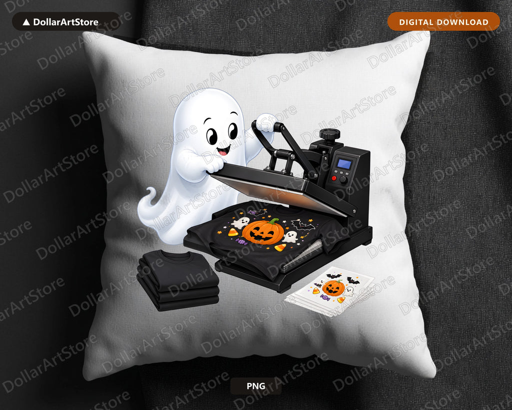 Cute Halloween Ghost PNG, Heat Transfer Design, Sublimation Download