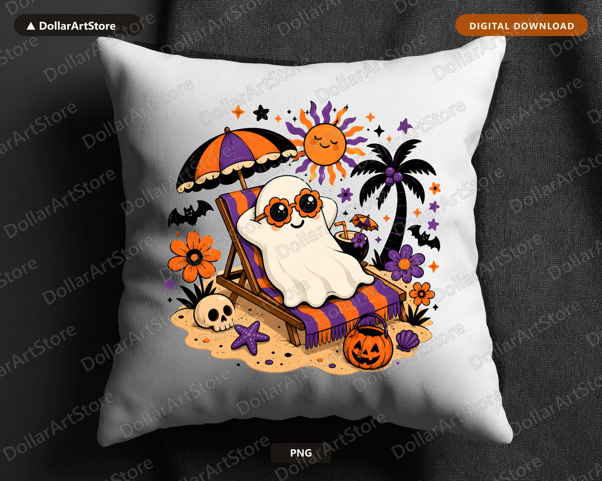 Cute Halloween Ghost PNG, Sublimation Design, Shirt Design Digital Download