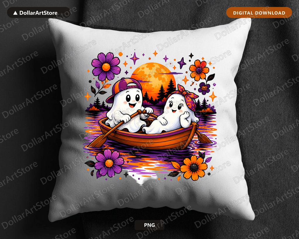 Cute Halloween Ghost PNG, Sublimation Design, Shirt Design Digital Download