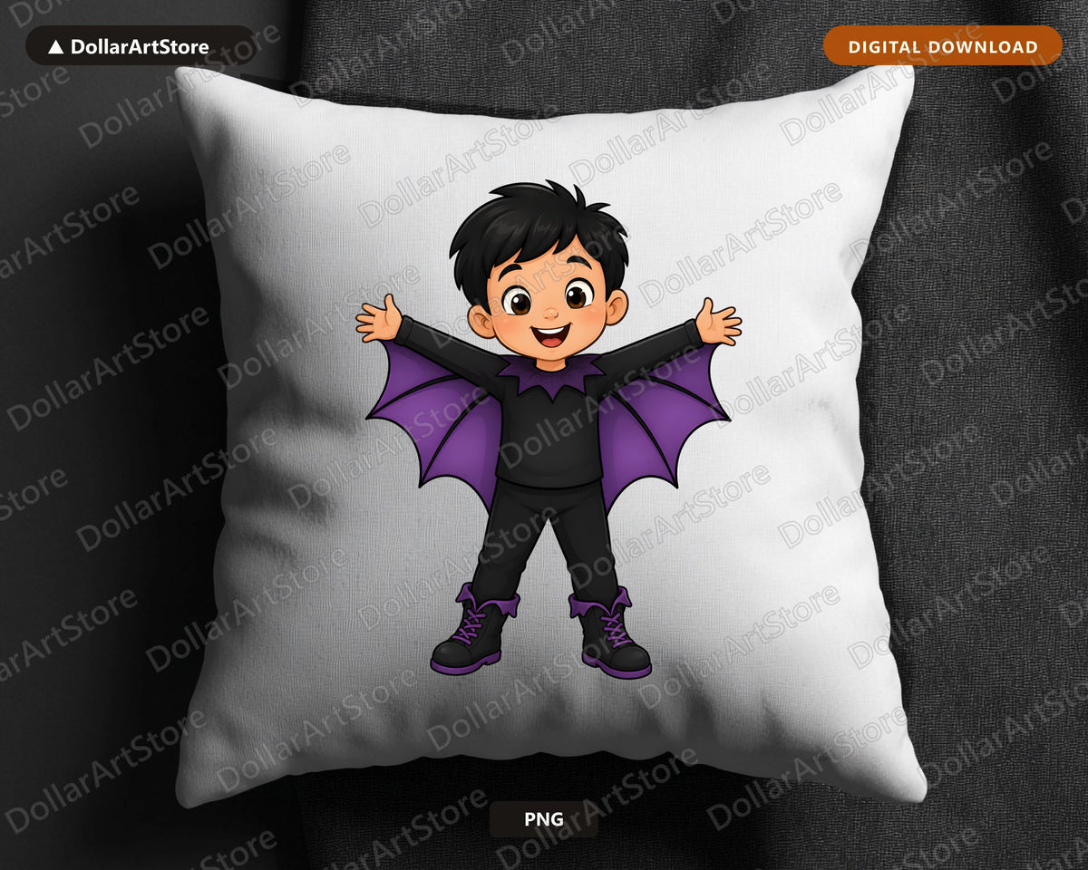 Cute Vampire Boy PNG, Halloween Costume Design, Sublimation Shirt Download