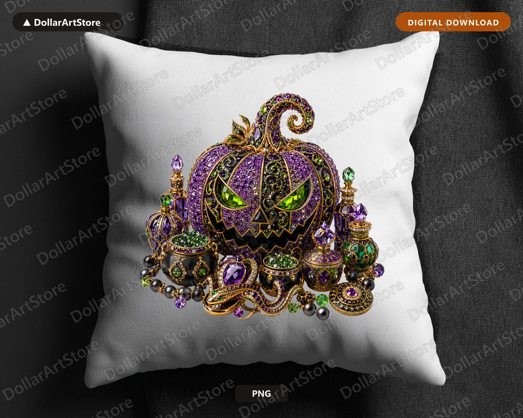 Gothic Ornate Pumpkin PNG, Luxury Halloween Design, Sublimation Shirt Print