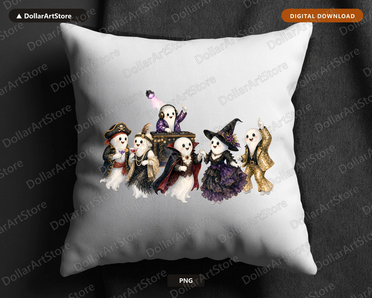 Halloween Ghost Party PNG, Sublimation Design, Digital Download for Shirts & Tumblers