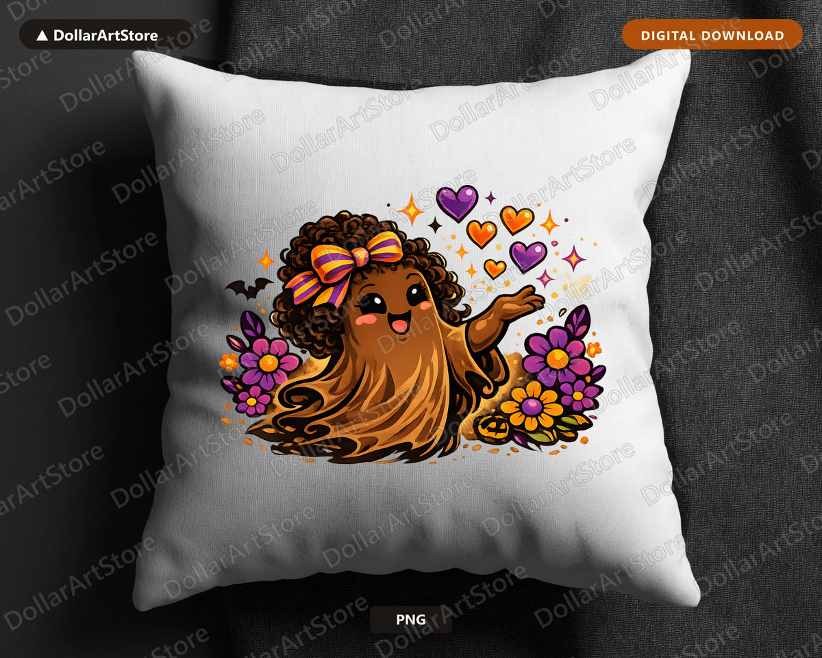 Cute Halloween Ghost PNG, Sublimation Design, Shirt Design Digital Download