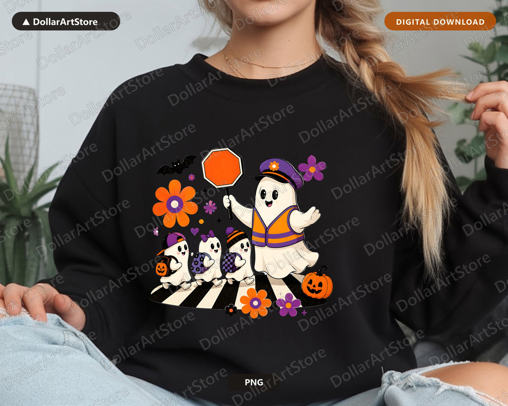 Cute Halloween Ghost PNG, Sublimation Design, Shirt Design Digital Download