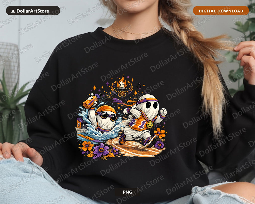 Cute Halloween Ghost PNG, Sublimation Design, Shirt Design Digital Download