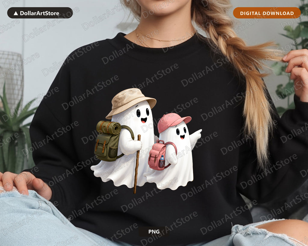 Cute Halloween Ghost PNG, Adventure Sublimation Design, Shirt & Tumbler Digital Download
