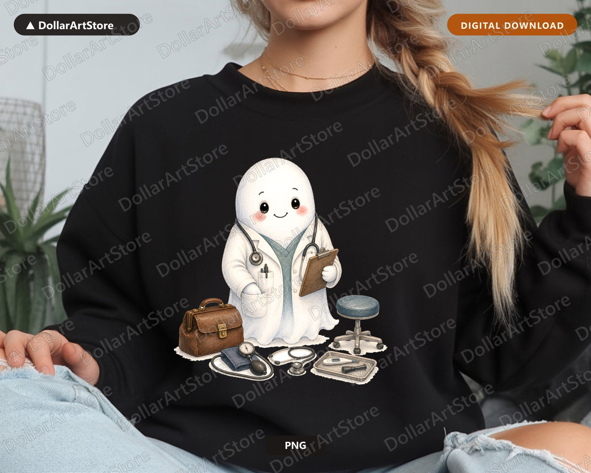 Doctor Ghost PNG, Sublimation Design, Shirt Design Digital Download