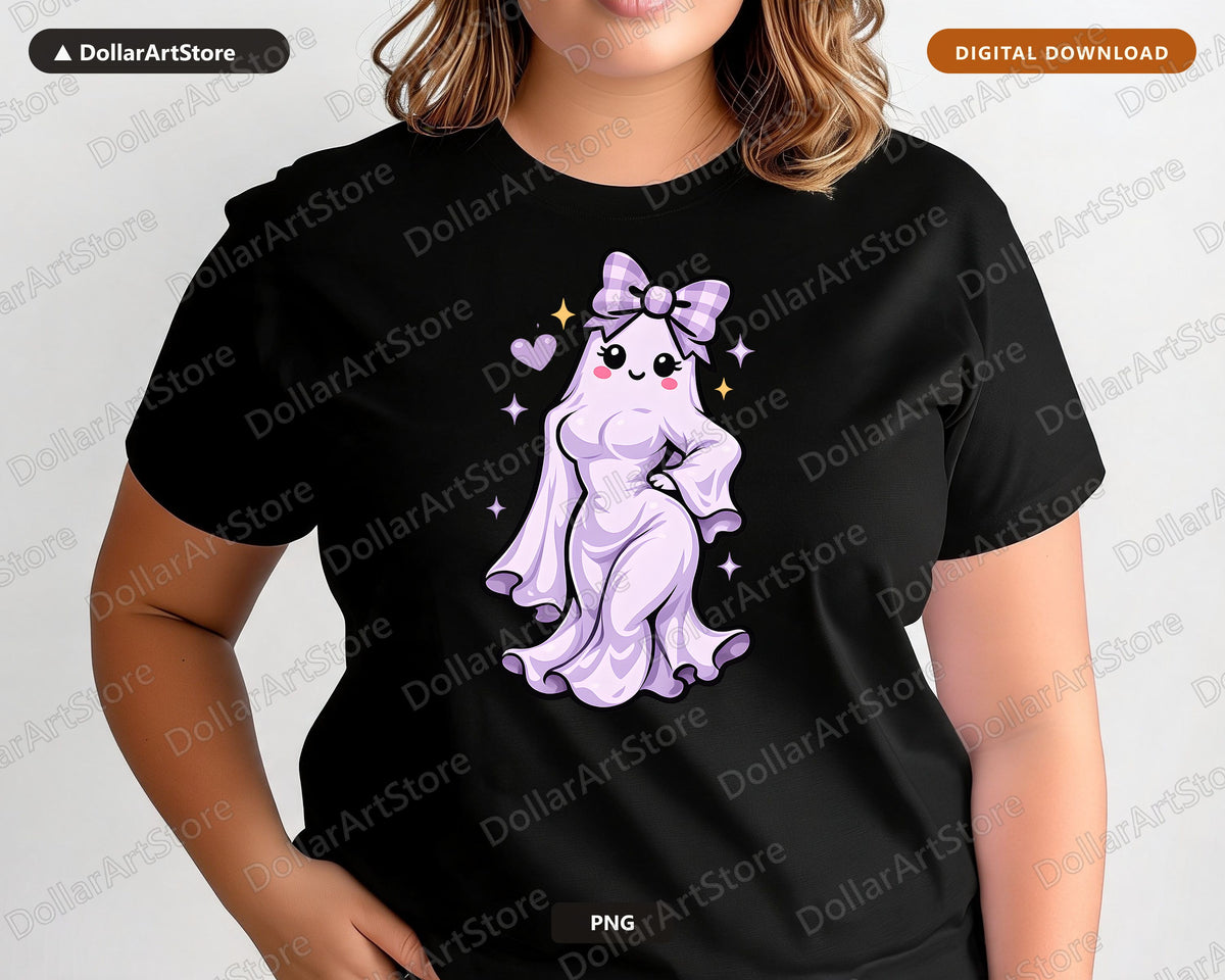 Cute Halloween Ghost PNG, Sublimation Design, Shirt Design Digital Download
