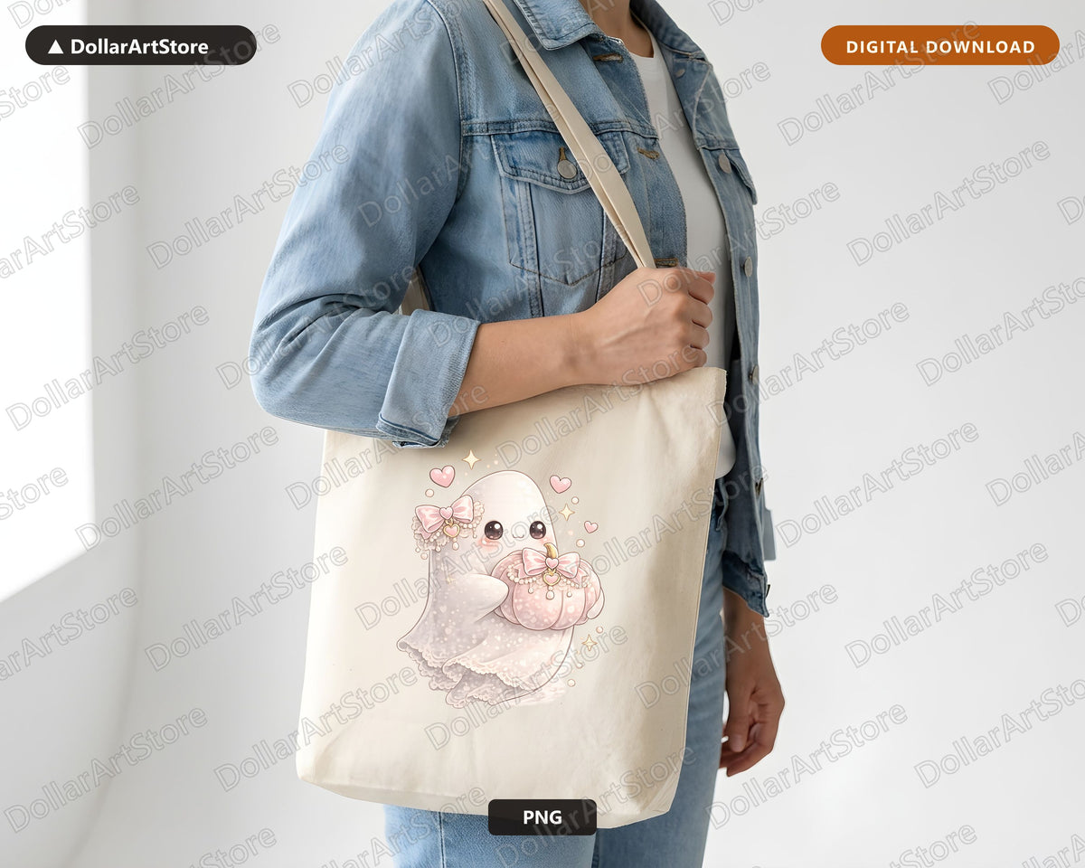 Cute Halloween Ghost PNG, Sublimation Design, Shirt Design Digital Download