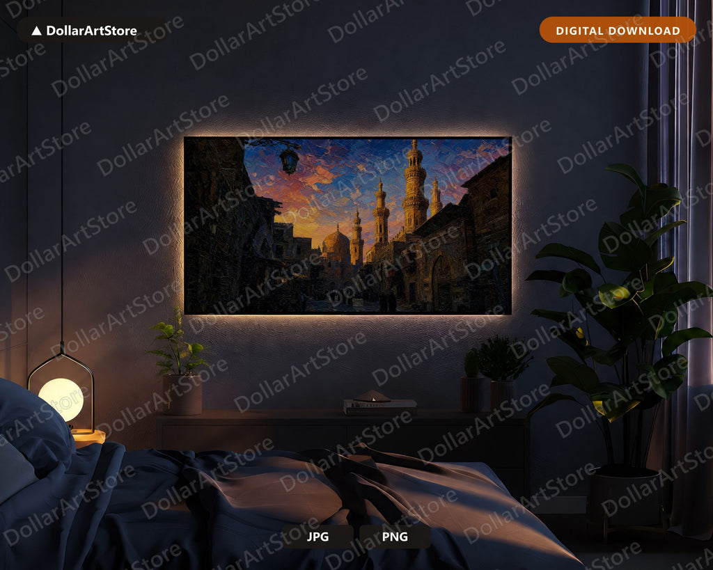 Dark Moody Middle East Mosque Frame TV Art