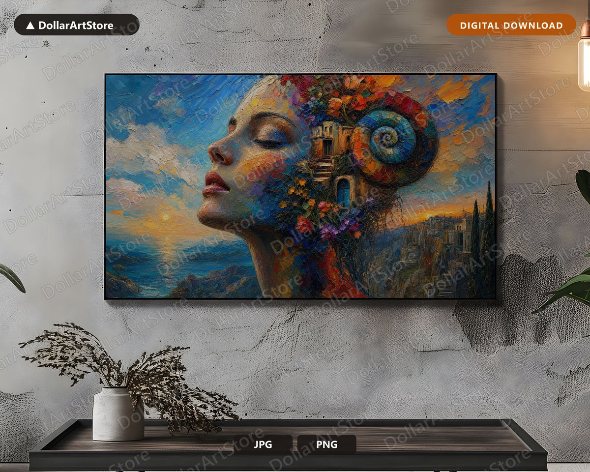 Textured North Africa Scenery Frame TV Art | 4k Digital Download