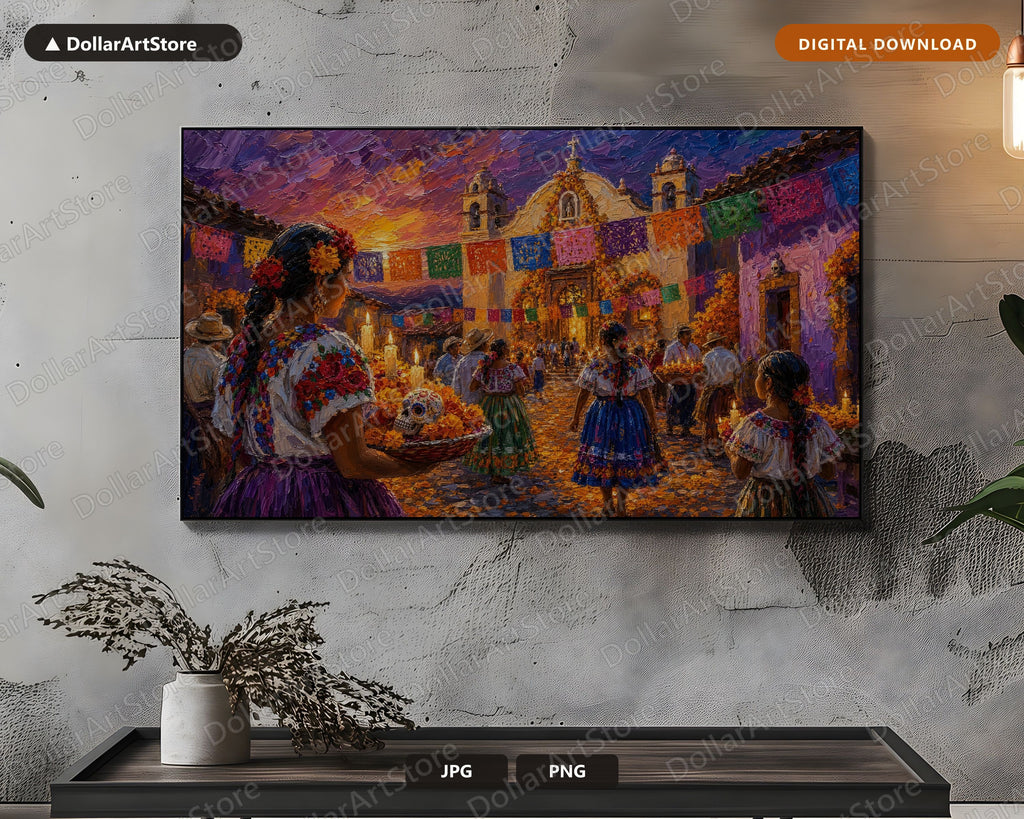 Day of the Dead Mexico 4K Frame TV Art