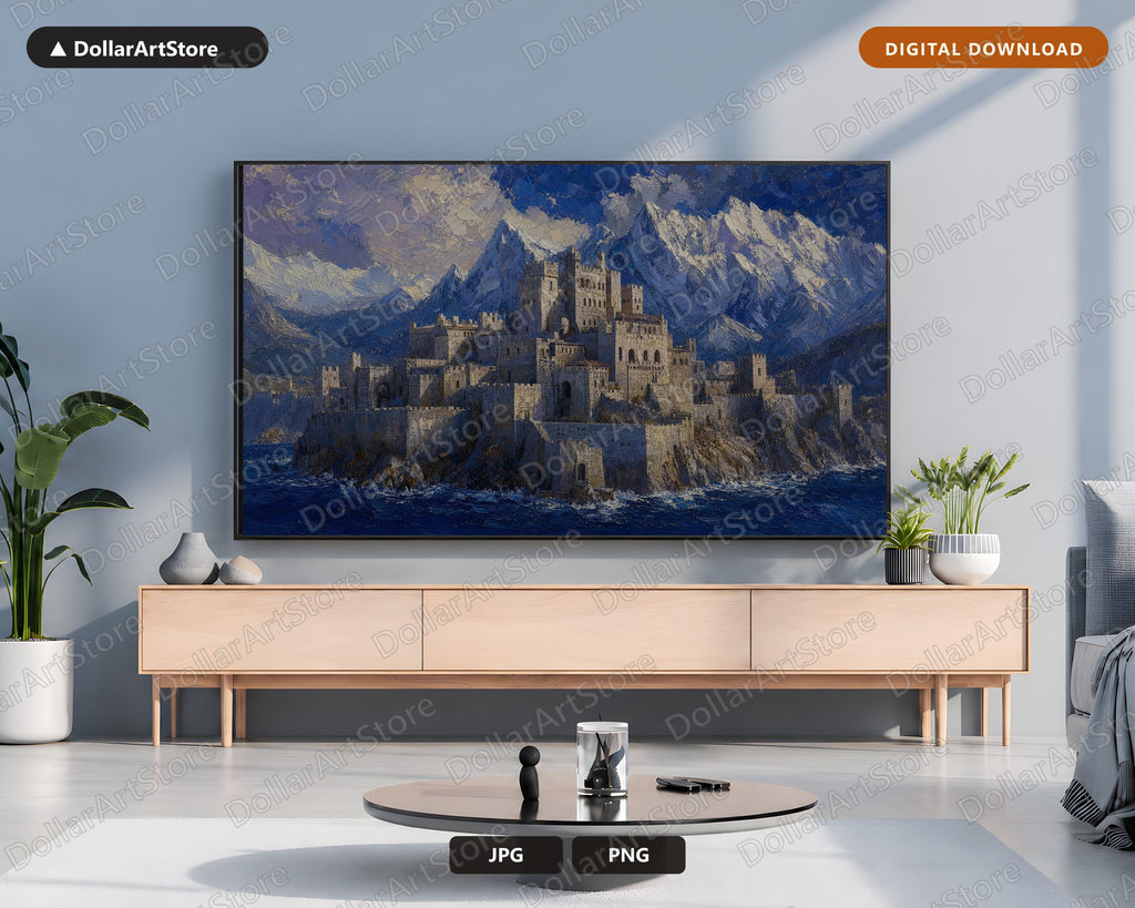 Scenic Medieval Castle Samsung Frame TV Art | Digital Download 4K 