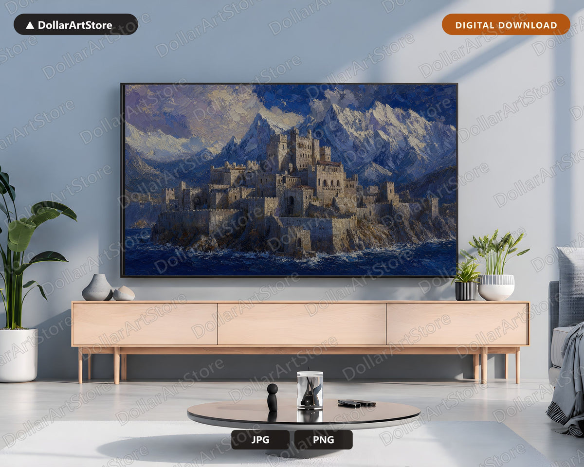 Scenic Medieval Castle Samsung Frame TV Art | Digital Download 4K 