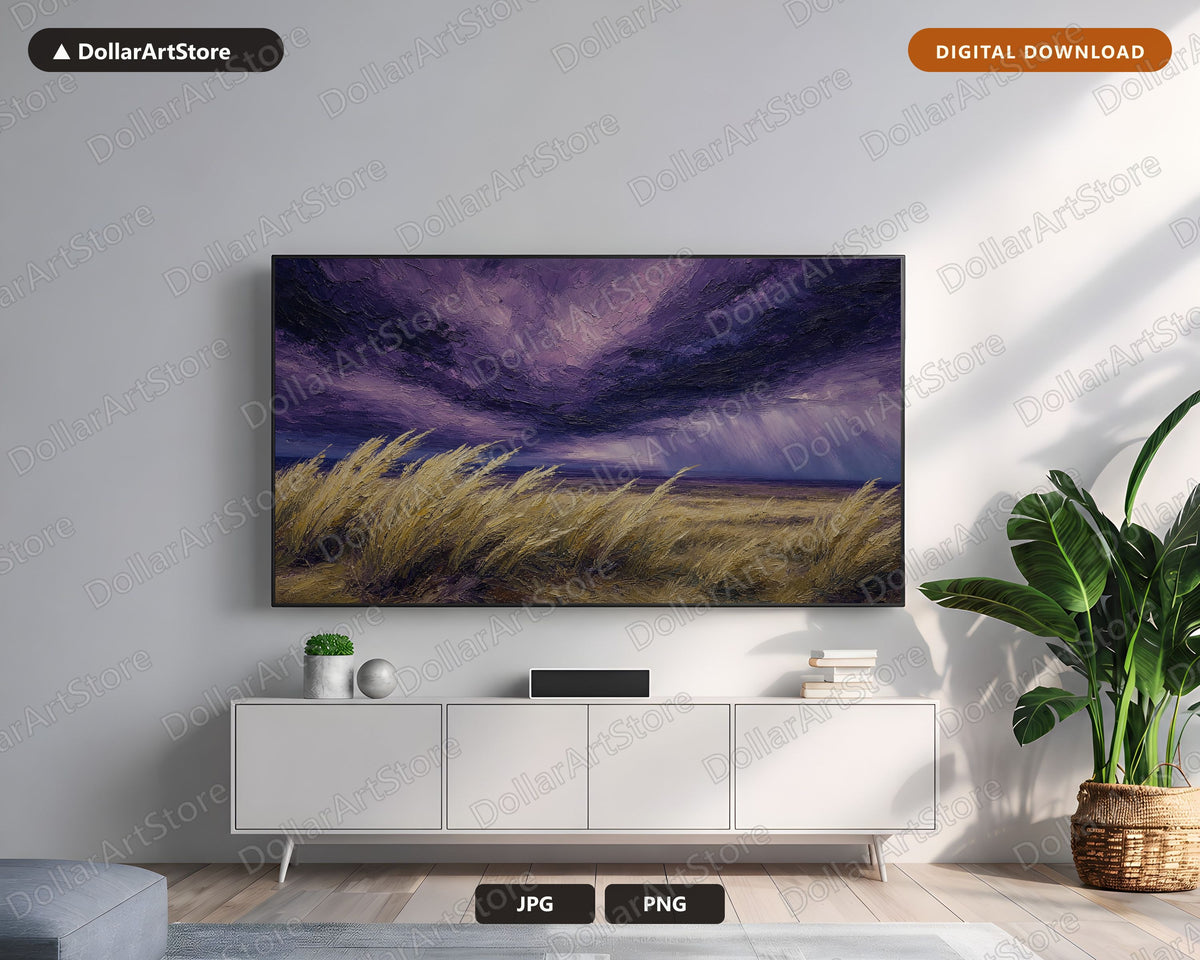 Moody Arctic Landscape Frame TV Art, Samsung Frame TV Digital Download, 4K Textured Polar Scenery