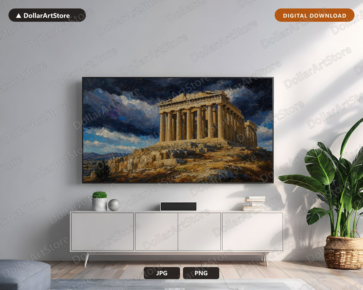 Classical Acropolis Educational Samsung Frame TV Art | Digital Download