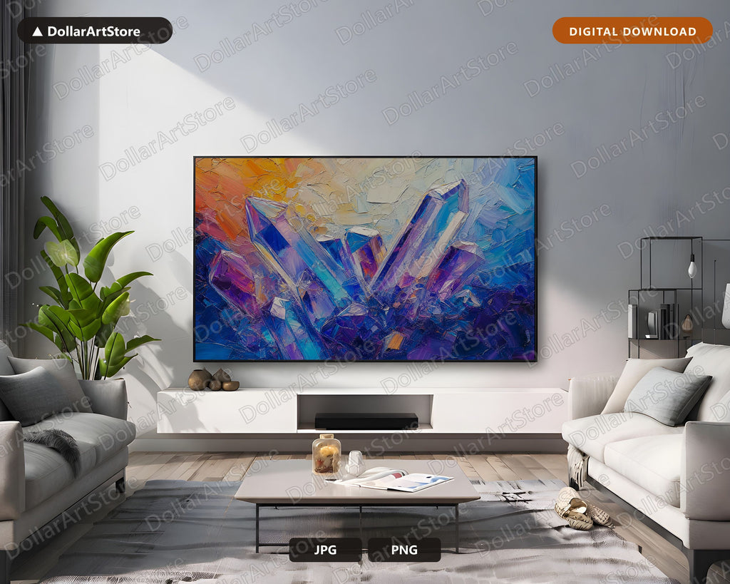 Vibrant Abstract Textured Samsung Frame TV Art