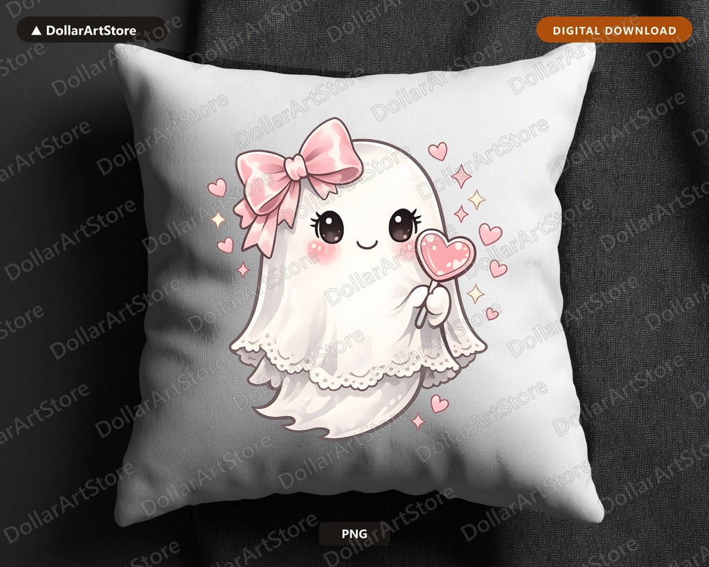 Cute Halloween Ghost PNG, Sublimation Design, Shirt & Tumbler Digital Download
