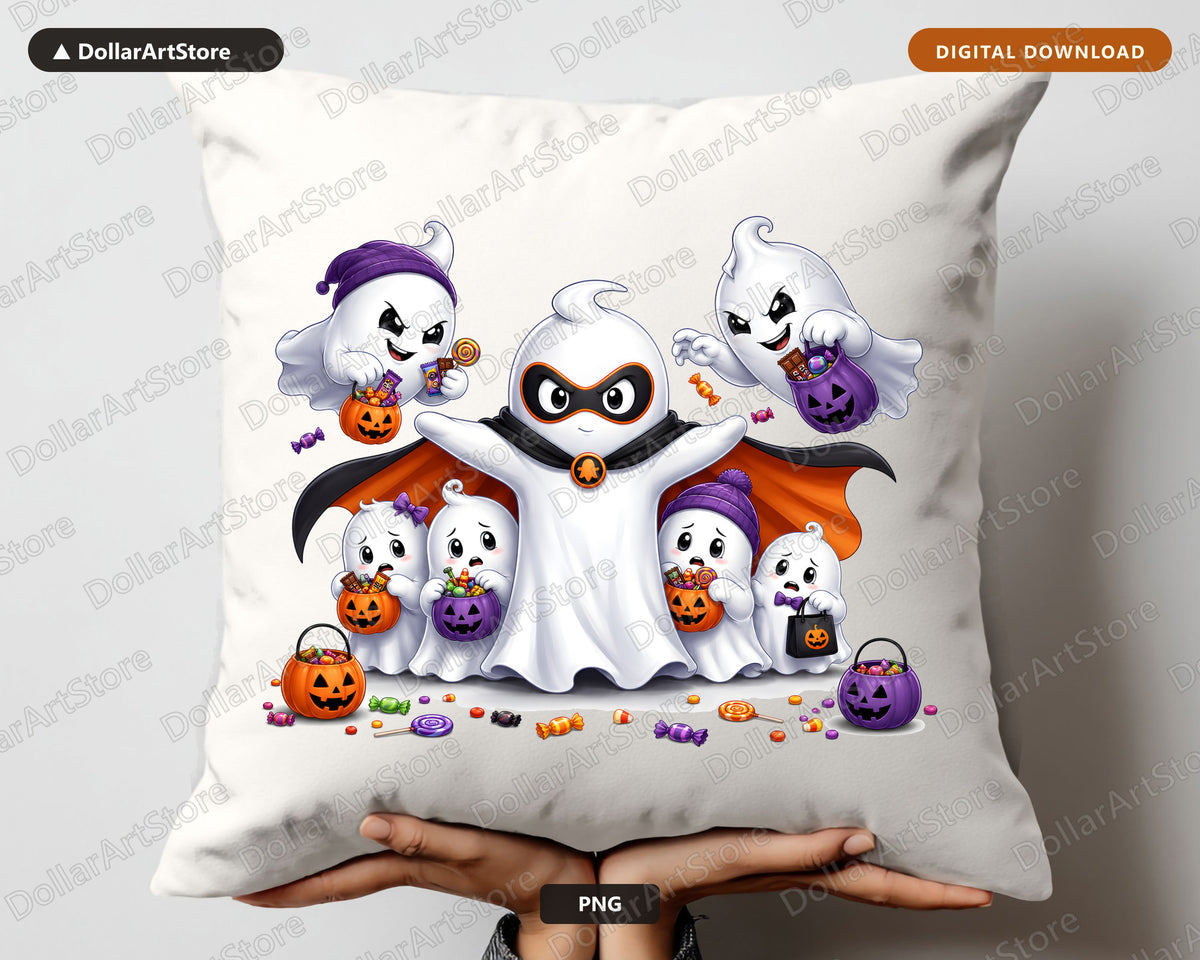 Cute Halloween Ghost PNG, Sublimation Design, Shirt Design Digital Download