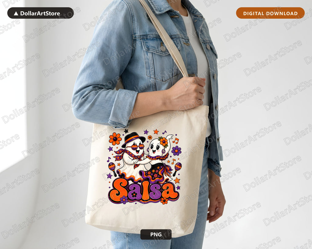 Cute Halloween Ghost PNG, Retro Sublimation Design, Shirt & Tumbler