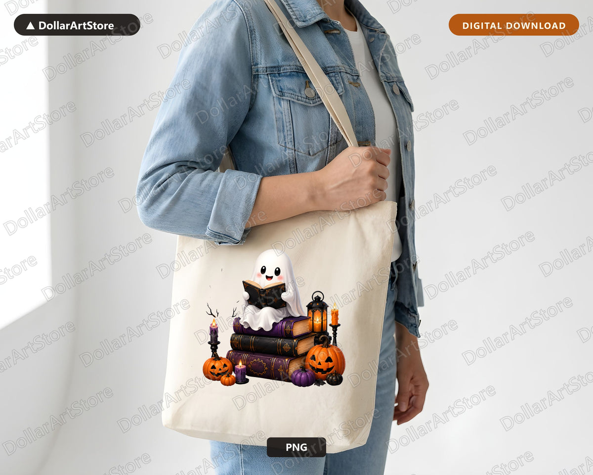 Cute Ghost PNG, Halloween Sublimation Design, Shirt & Tumbler PNG Digital Download