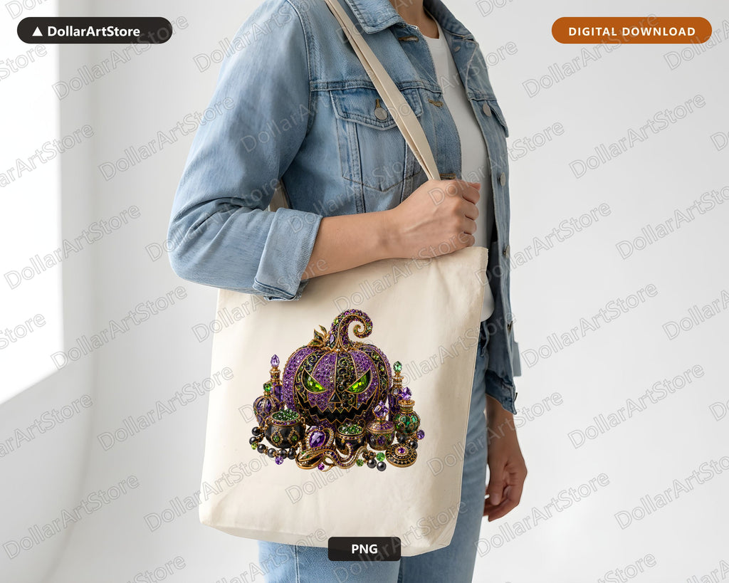 Gothic Ornate Pumpkin PNG, Luxury Halloween Design, Sublimation Shirt Print