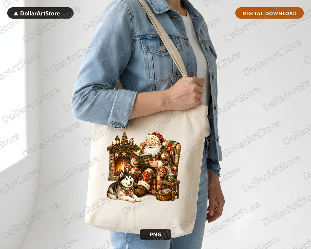 Santa Patchwork PNG, Christmas Shirt Design, Sublimation Digital Download
