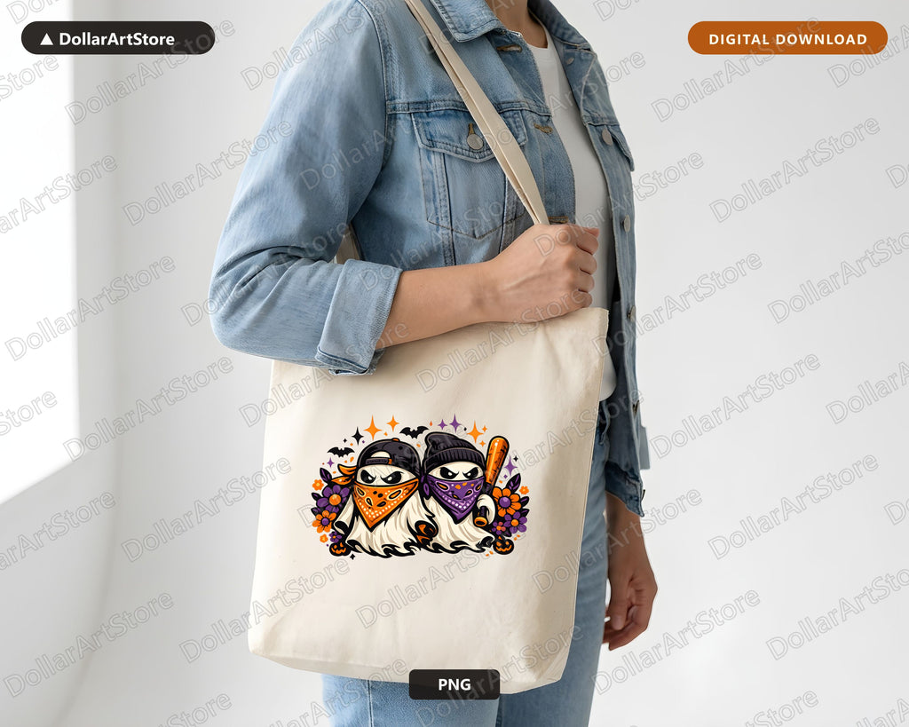 Cute Halloween Ghosts PNG, Sublimation Design, Shirt Design Digital Download