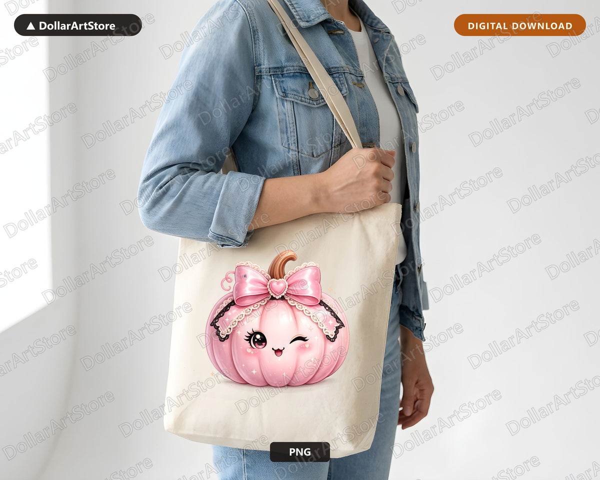 Coquette Pumpkin PNG, Cute Halloween Sublimation Design, Digital Download