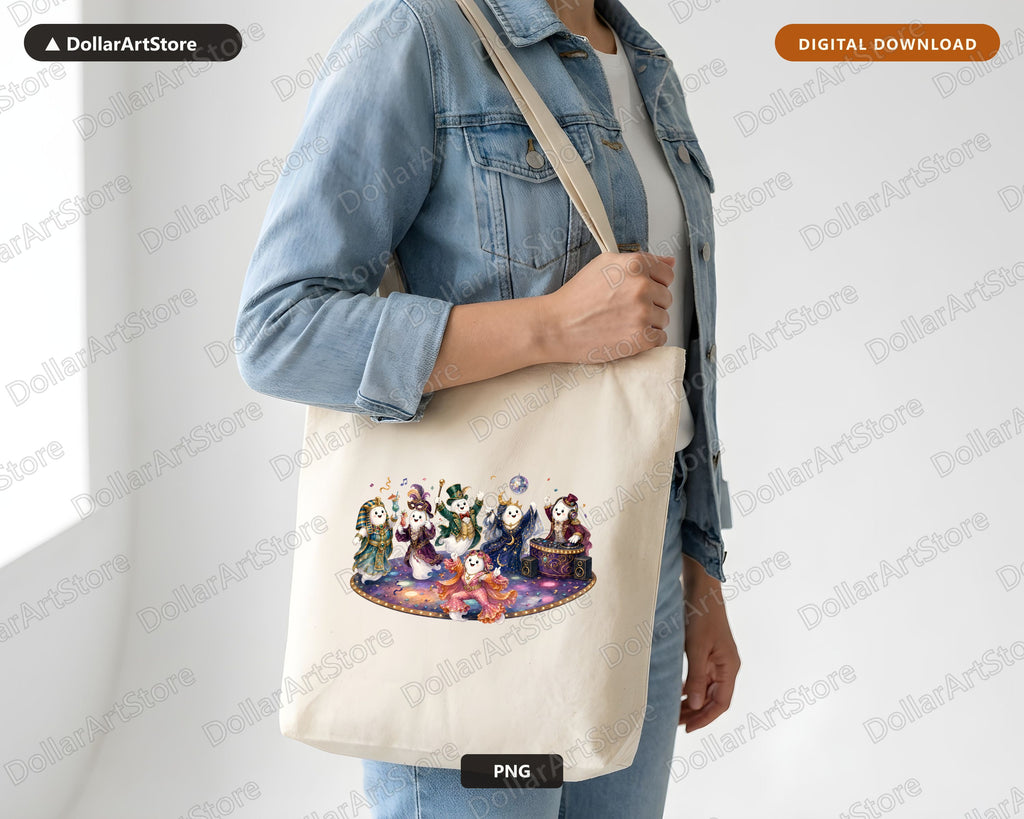 Fancy Ghost Party PNG, Sublimation Design, Shirt Design Digital Download