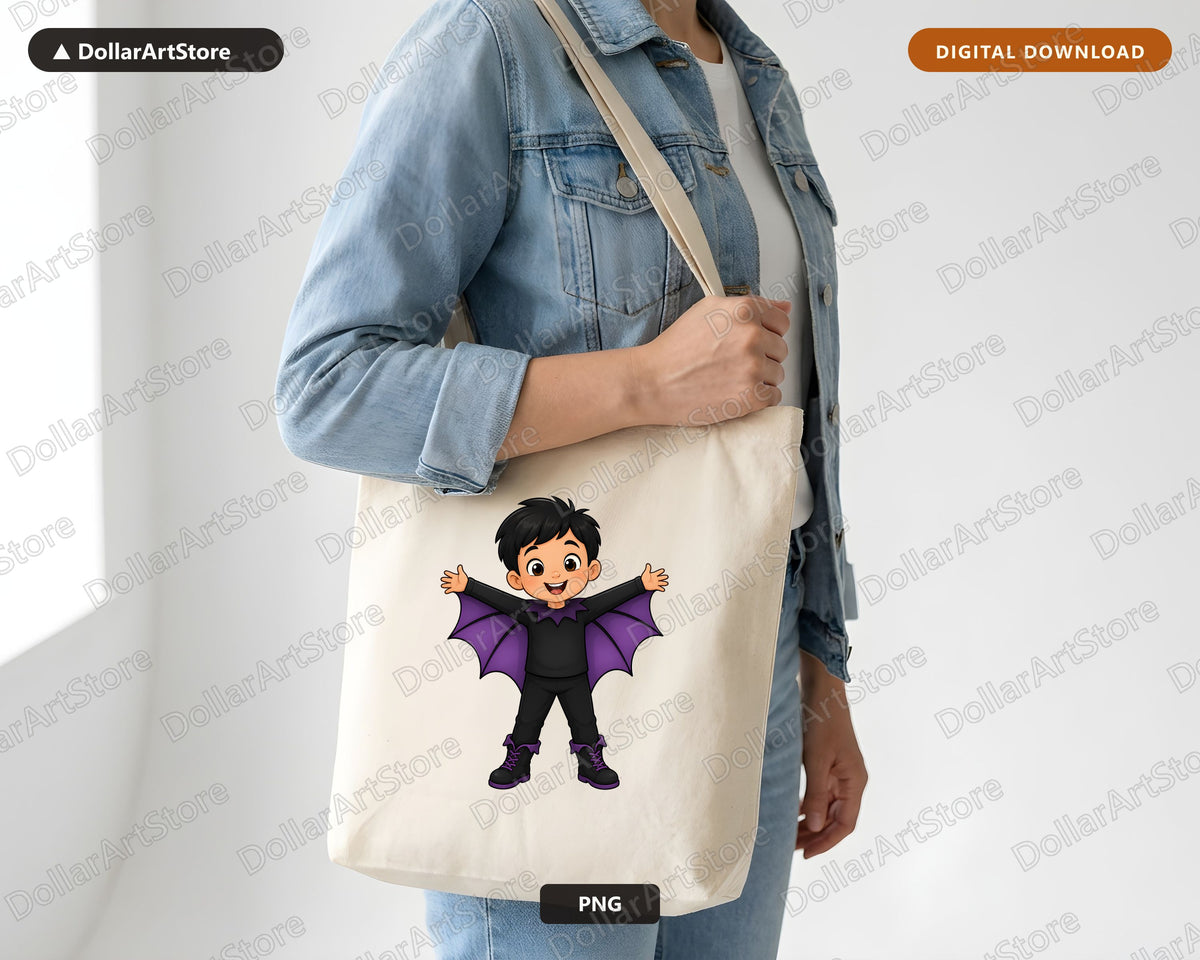 Cute Vampire Boy PNG, Halloween Costume Design, Sublimation Shirt Download