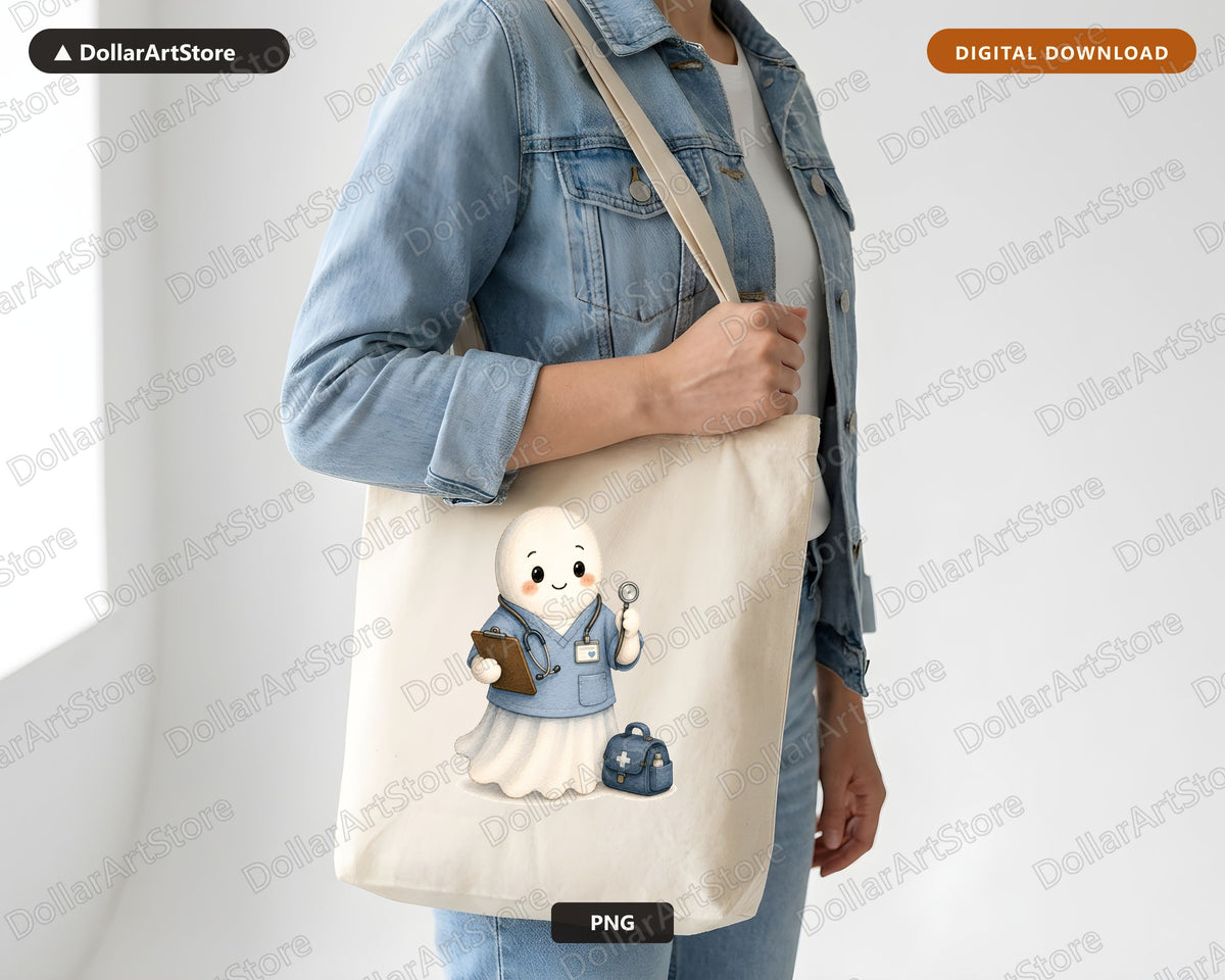 Doctor Ghost PNG, Sublimation Design, Healthcare Shirt & Tumbler Design Download