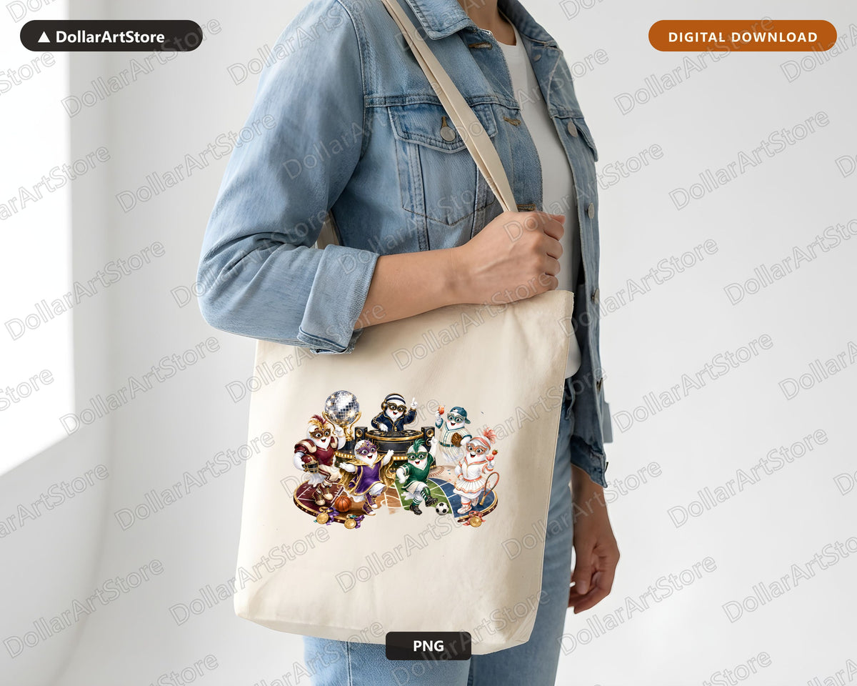 Cute Ghost Masquerade Party Characters PNG, Sports Costume Celebration Design for Sublimation Digital Download