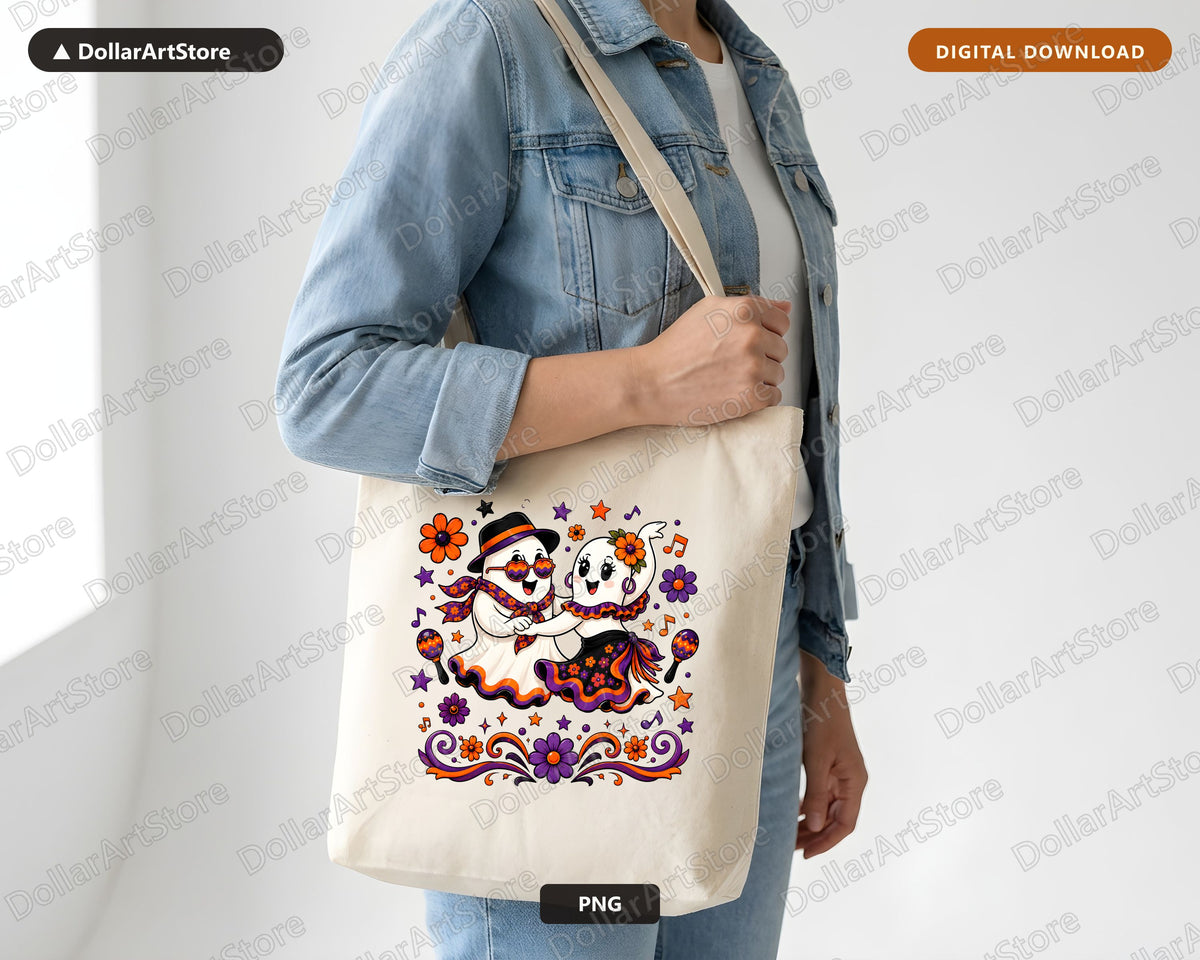 Cute Halloween Ghost PNG, Sublimation Design, Shirt Print Digital Download