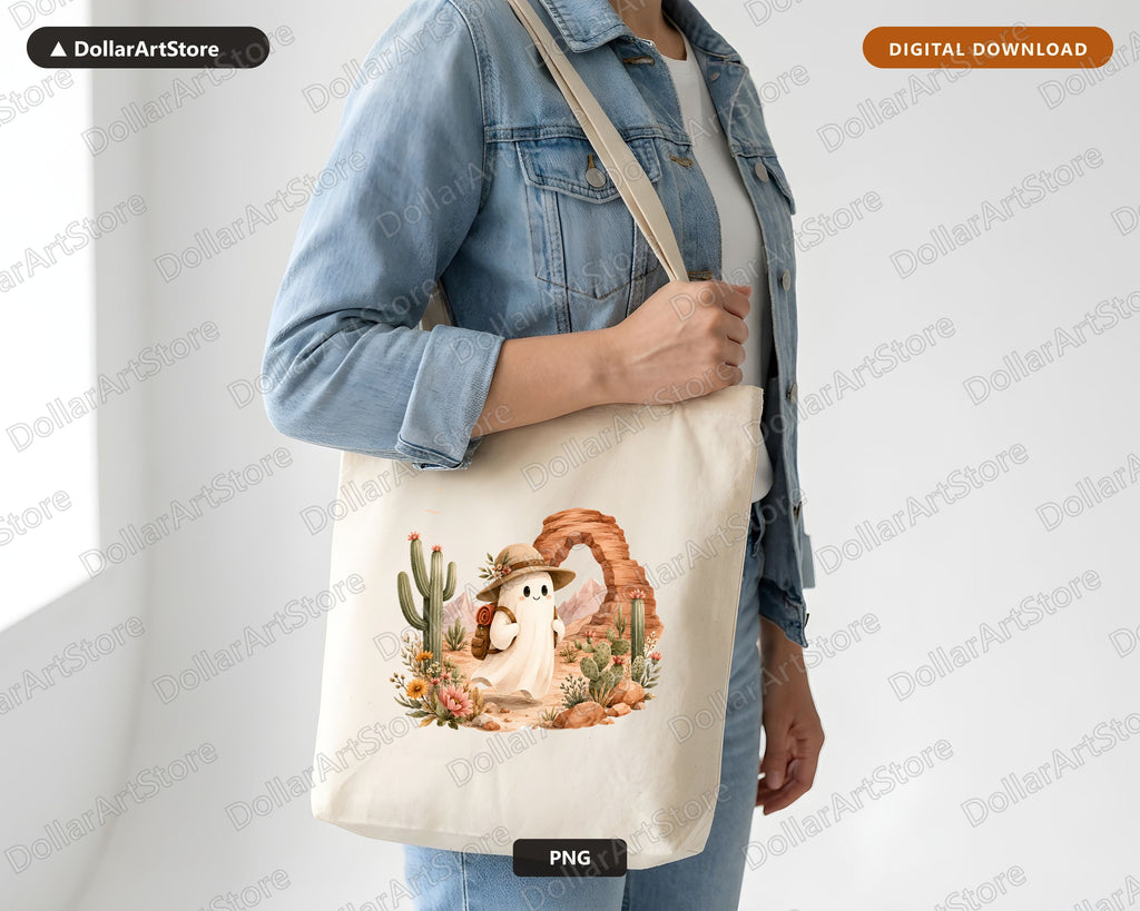Boho Ghost PNG, Desert Adventure Design, Sublimation Shirt Design Digital Download