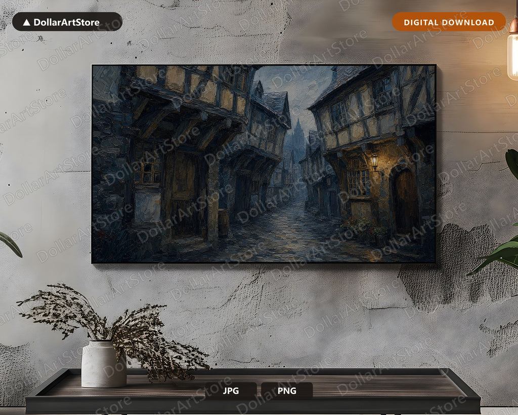 25 Cozy European Scenery Frame TV Art Bundle, Samsung Frame TV 4K Digital Downloads