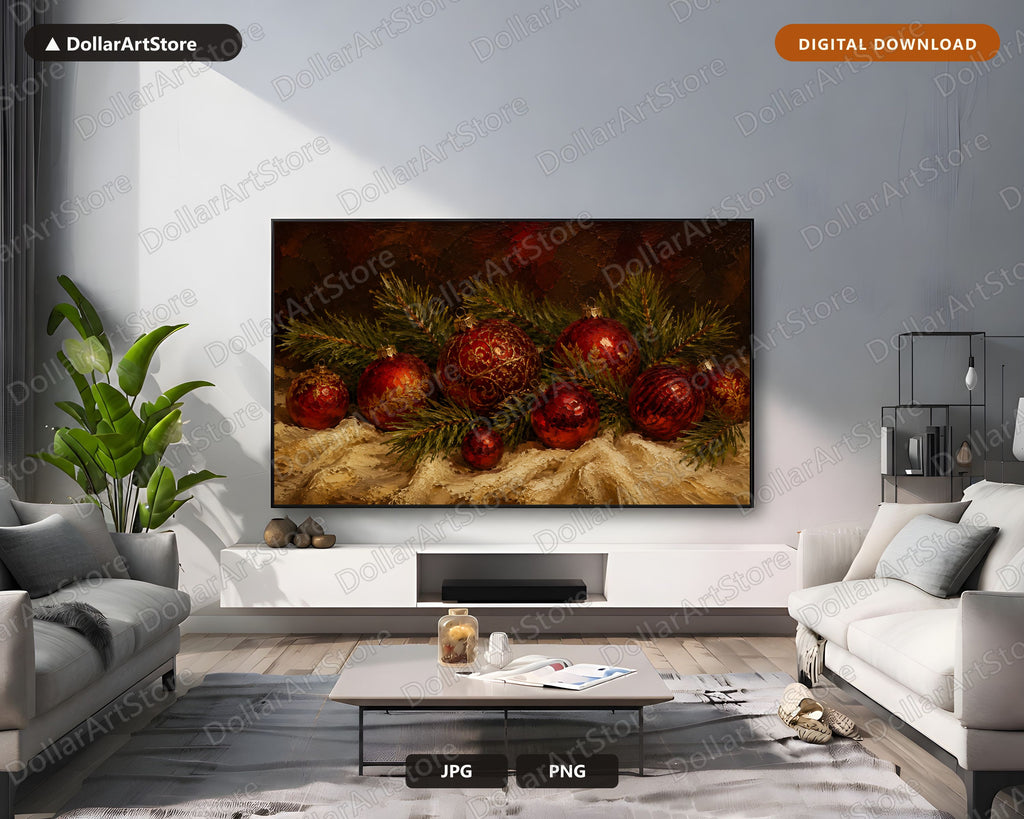 25 Cozy Holiday Frame TV Art Bundle, Christmas Scenery Samsung Frame TV 4K Digital Download