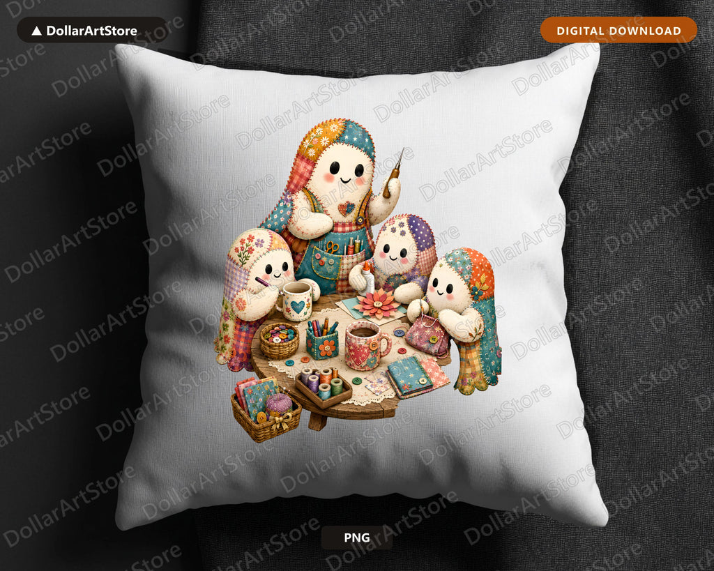 Crafting Ghost PNG, Sublimation Design, Shirt & Tumbler Print Digital Download