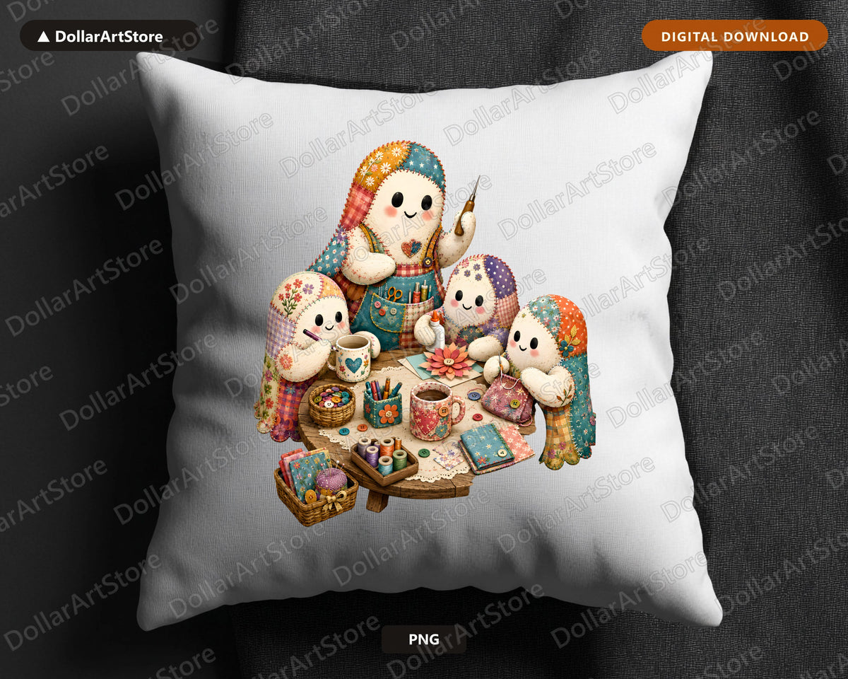 Crafting Ghost PNG, Sublimation Design, Shirt & Tumbler Print Digital Download